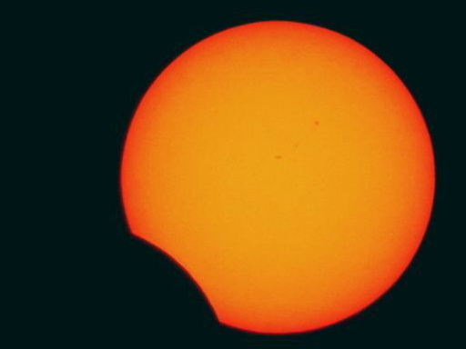 2017 Solar Eclipse - partial showing sunspots